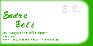 endre beli business card