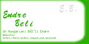 endre beli business card